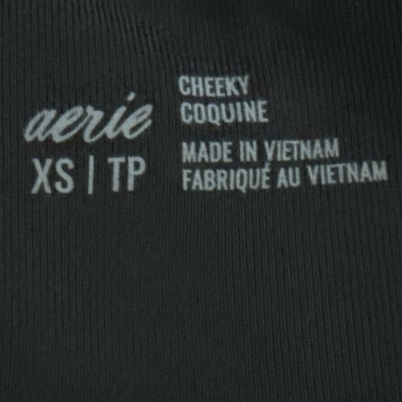 New Aerie Cheeky Black Bikini Bottom Size XS - Picture 8 of 13